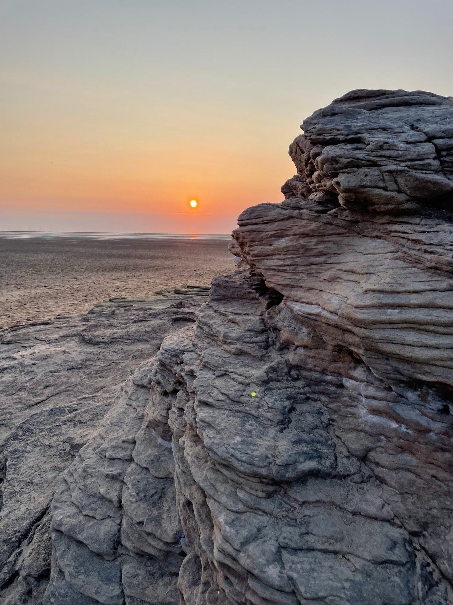 Sunset red rocks after tow foiling