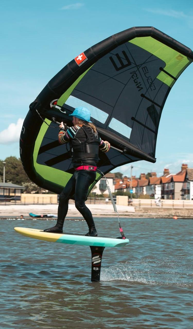 Surf Summit student learning how to tack
