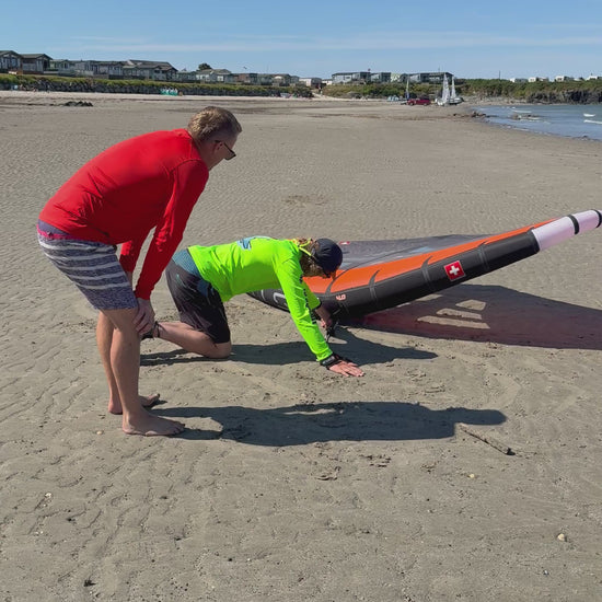 Surf to Summit instructor demonstrating board start on dry land North Wale